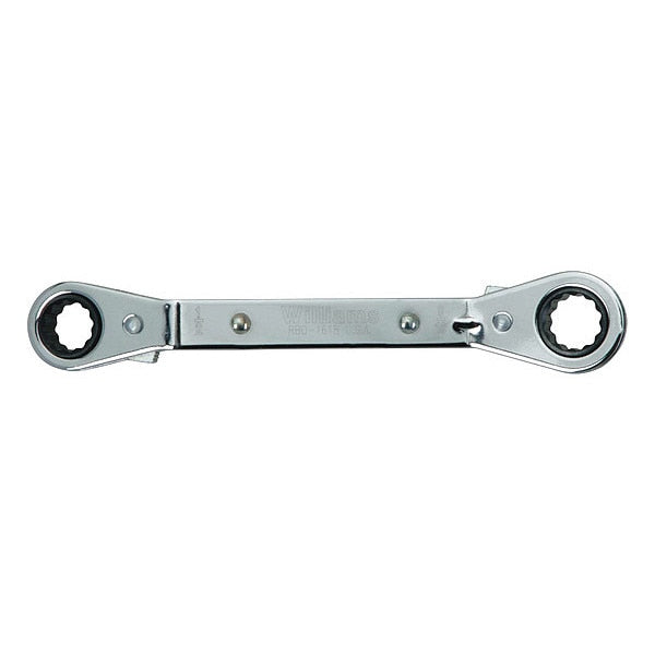 Williams Ratchet Box Wrench, 12 pt, 1-1/16 x 1-1/4