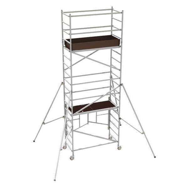 Scaffold, W/Guardrail, Easy-Set, Alum, 18ft