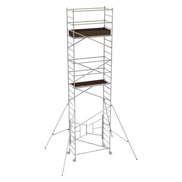 Scaffold, W/Guardrail, Easy-Set, Alum, 24 ft