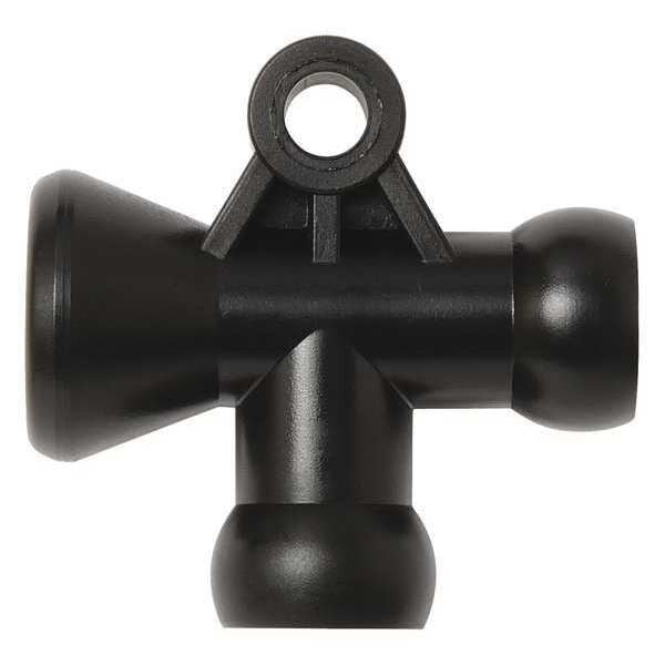 T Fitting, Black, 1/4