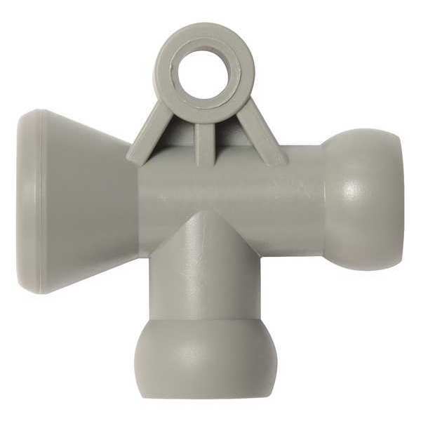 T Fitting, Gray, 1/4