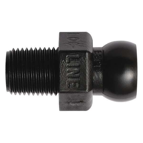 BSPT Connector, Black, 1/8