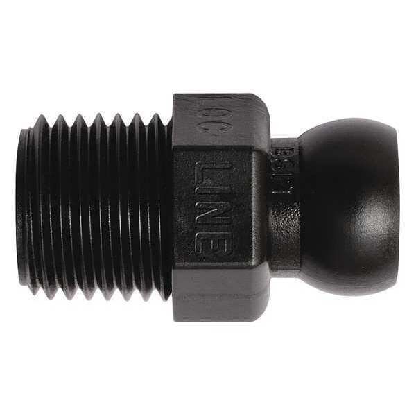 BSPT Connector, Black, 1/4