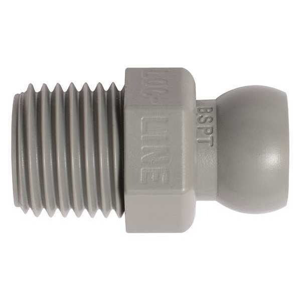 BSPT Connector, Gray, 1/4