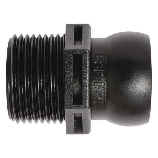 BSPT Connector, Black, 3/4