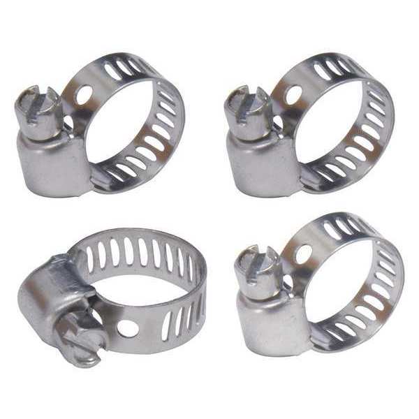 Adjustable Metal Hose Clamps, 1/4 to 5/8