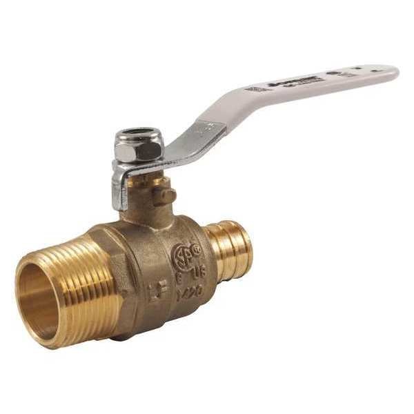 LF Brass Crimp PEXxMNPT Ball Vlv, 1/2