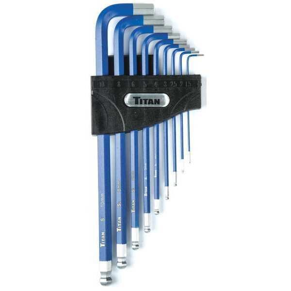 9 Piece Metric L-Shape Hex Key Set, 12714