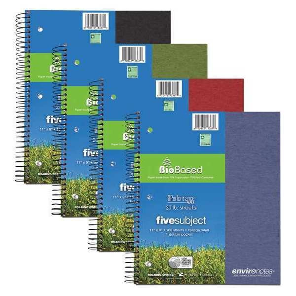 Case of 5 Subject 1 Pkt Wirebound Notebooks, 11