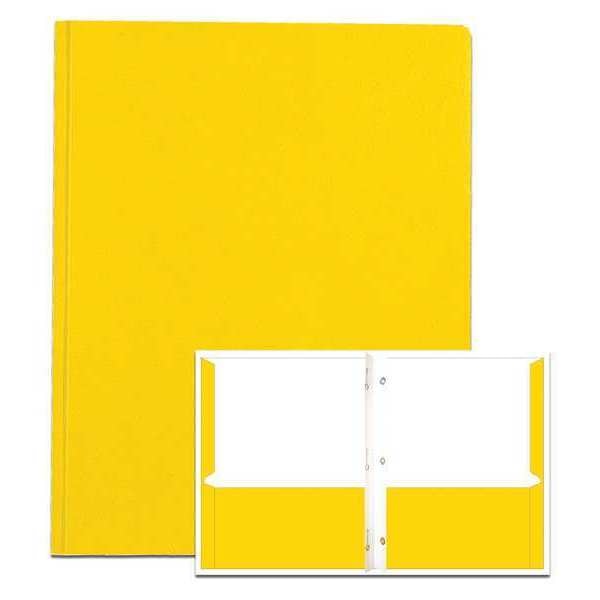 Case of Yellow Pocket Folders w/Prongs, 11.75