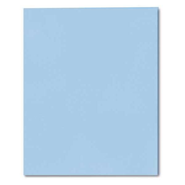 Case of Light Blue Paper Pocket Folders, 11.75