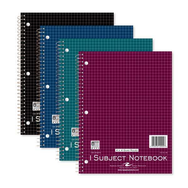 Case of One Subject Wirebound Notebooks, 10.5