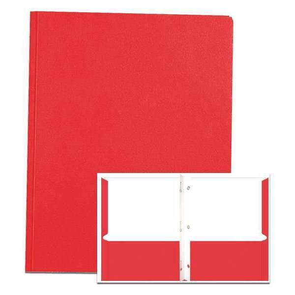 Case of Red Pocket Folders with Prongs, 11.75