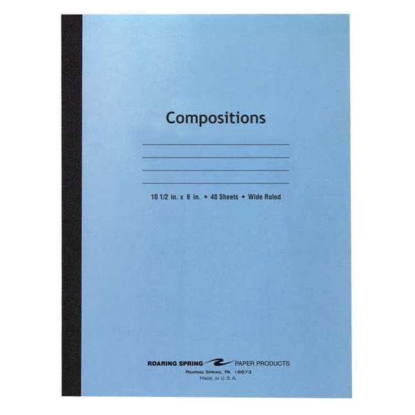 Case of Blue Composition Notebooks, Wide Ruled, 48 sht, 15# White Paper, 10.5