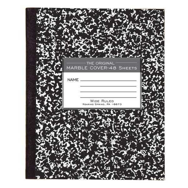 Case of Black Marble Composition Notebooks, Wide Ruled, 48 sht/book, 8.5