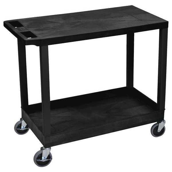 High Density Polyethylene (Shelf), Polyvinyl Chloride (Leg) Cart, 1Tub Shelf, 1Flat Shelf, 18