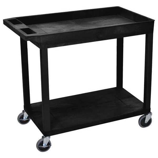 High Density Polyethylene (Shelf), Polyvinyl Chloride (Leg) Cart, 1 Tub n 1 Flat Shelf, 18