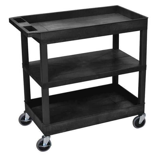 High Density Polyethylene (Shelf), Polyvinyl Chloride (Leg) Cart (2)Tub, with 1 Flat Shelf, 18