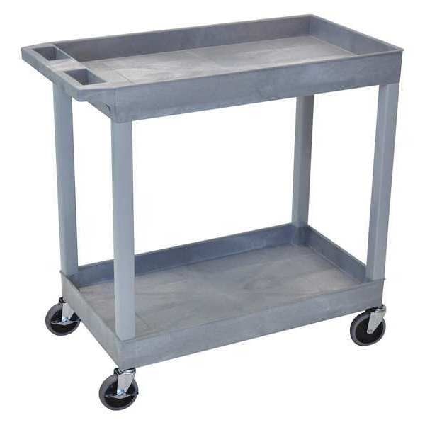 High Density Polyethylene (Shelf)/Polyvinyl Chloride (Leg) Tub Shelf Cart, 400 lb
