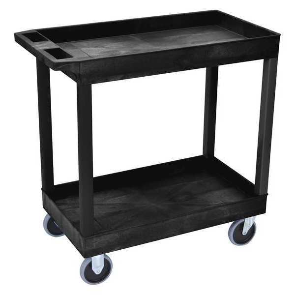 High Density Polyethylene (Shelf), Polyvinyl Chloride (Leg) Tub Shelf Cart, 500 lb.