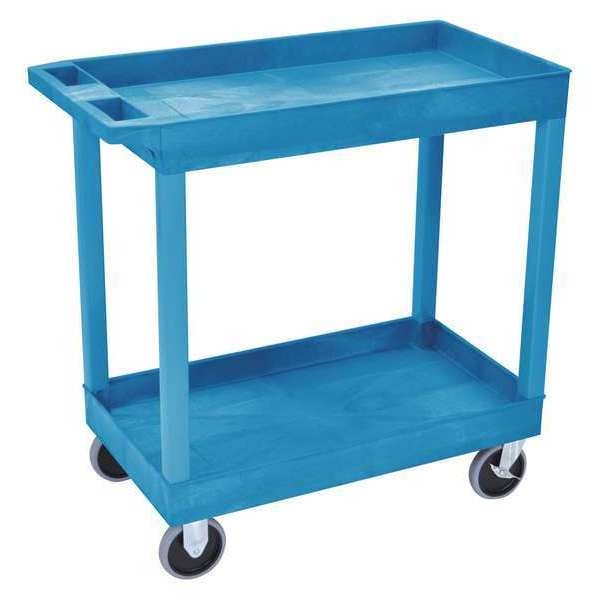 High Density Polyethylene (Shelf)/Polyvinyl Chloride (Leg) Flat, 2 Shelves, 500 lb