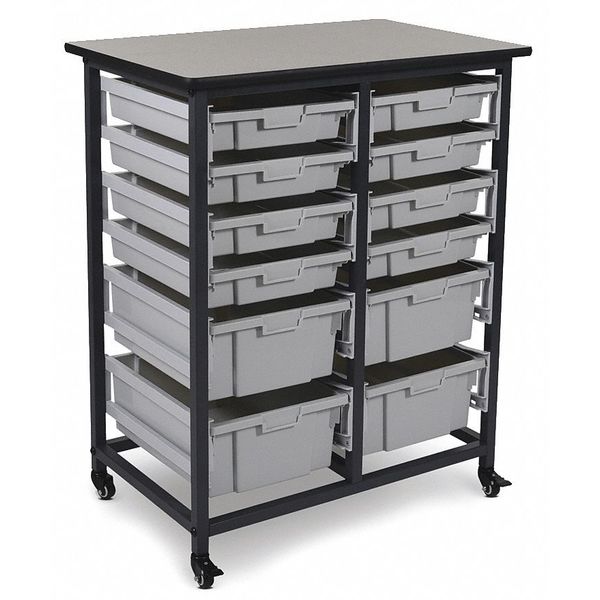 Stackable Storage Bins, (8 S, 4 L)