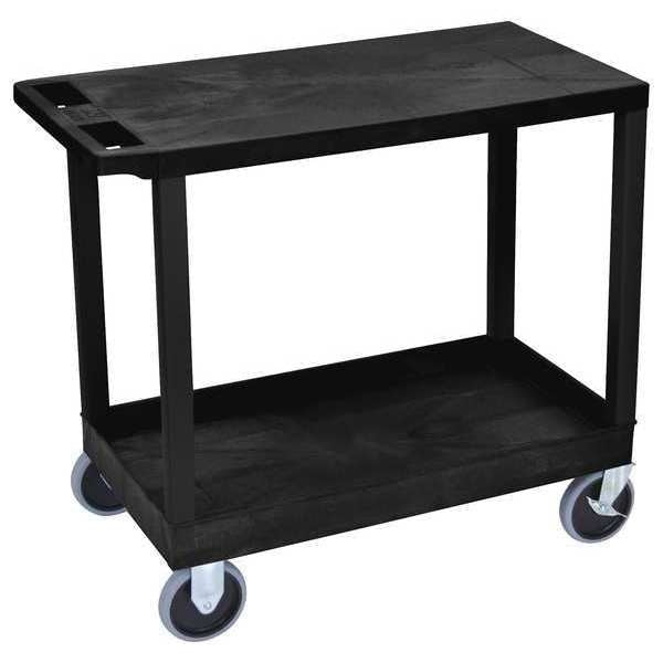 High Density Polyethylene (Shelf), Polyvinyl Chloride (Leg) Cart, 1 Tub, 1 Flat Shelves, 18