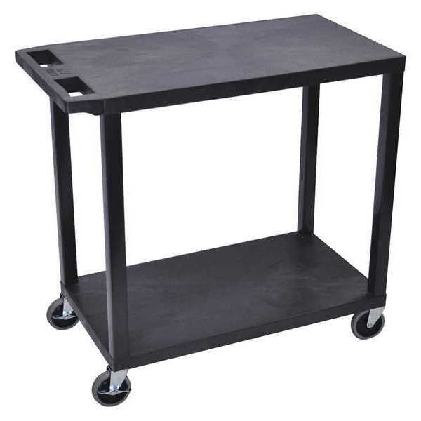 High Density Polyethylene (Shelf), Polyvinyl Chloride (Leg) Cart, (2) Flat Shelves, 18