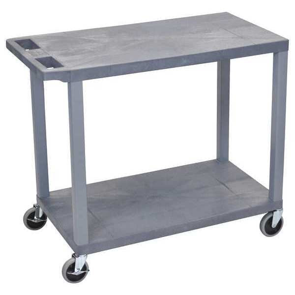 High Density Polyethylene (Shelf), Polyvinyl Chloride (Leg) Cart, (2) Flat Shelves, 18