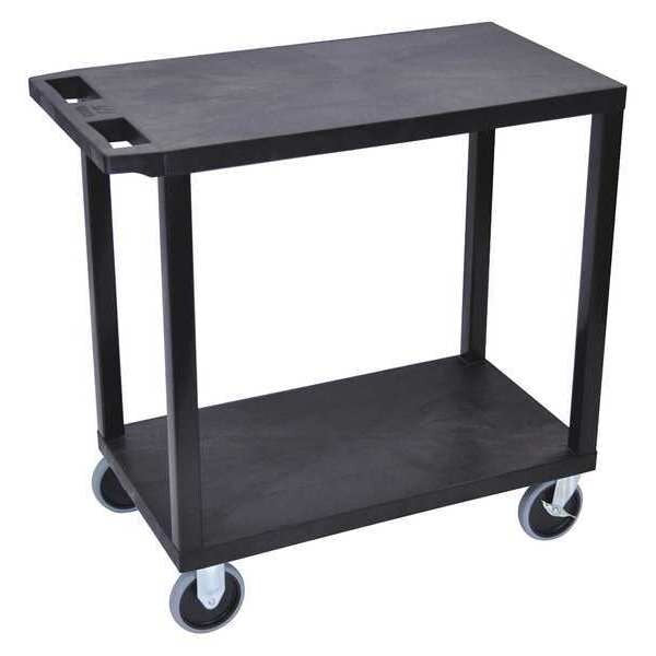 High Density Polyethylene (Shelf), Polyvinyl Chloride (Leg) Cart, (2) Flat Shelves, 18