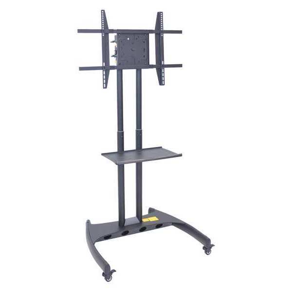 Flat Panel Cart, w/Shelf, 90 deg., Mount