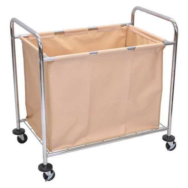 Laundry Cart, w/Tan Canvas Bag