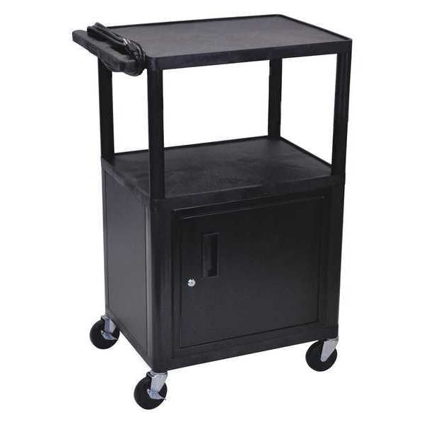 Endura, (3) Shelf A/V Cart, w/Cabinet