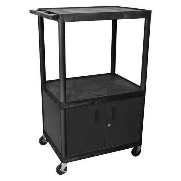 Endura, (3) Shelf A/V Cart, w/Cabinet
