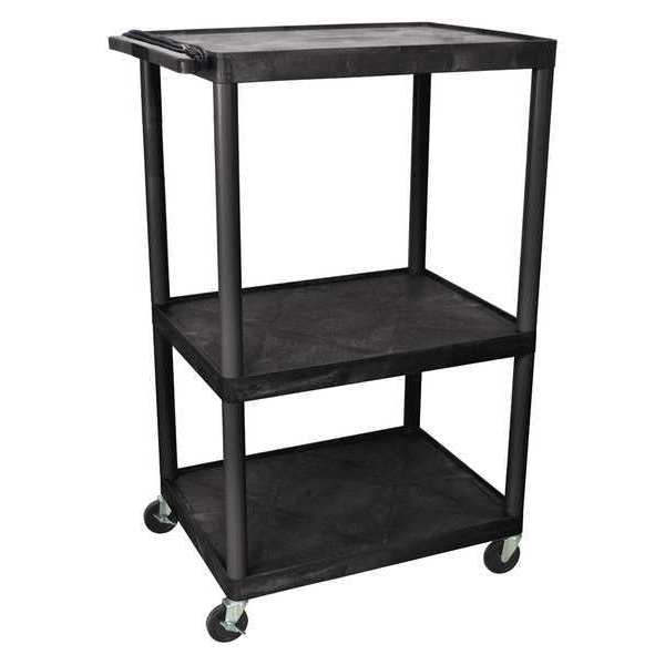 Molded Plastic (Shelf) Shelf Cart, 3 Shelves