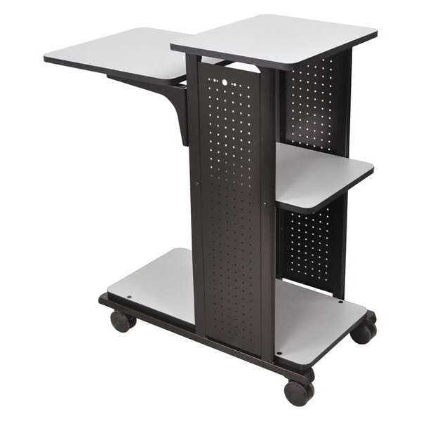 Mobile Presentation Stand, With, 4 Shelves