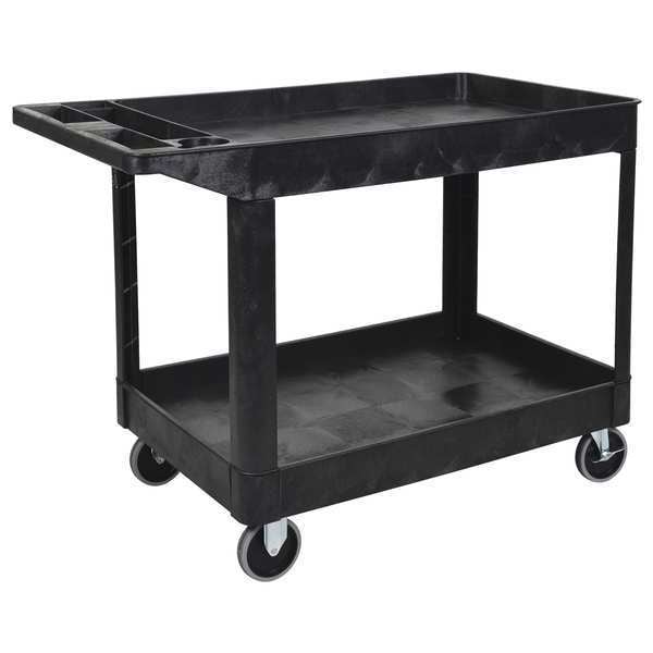 High Density Polyethylene Utility Cart, (2) Shelf, Heavy Duty, , 2 Shelves, 500 lb