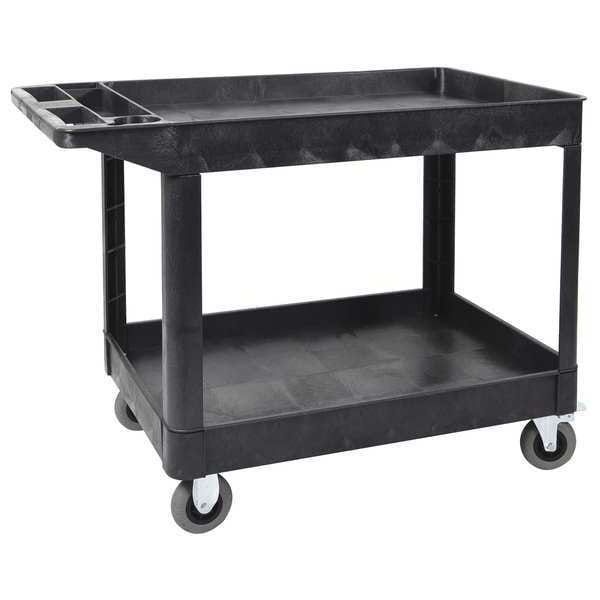 High Density Polyethylene Utility Cart, (2) Shelf, Heavy Duty, SP5, 2 Shelves, 500 lb.