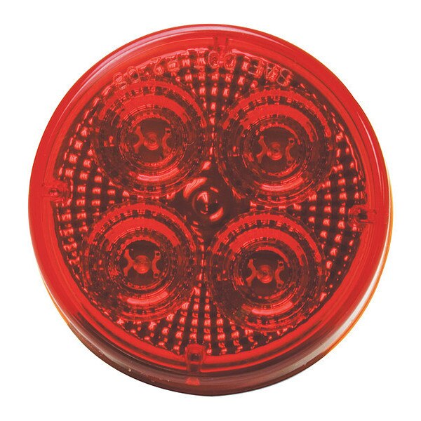 Diamond Lens Sealed Light, 2.5 Round LED, Color: Red