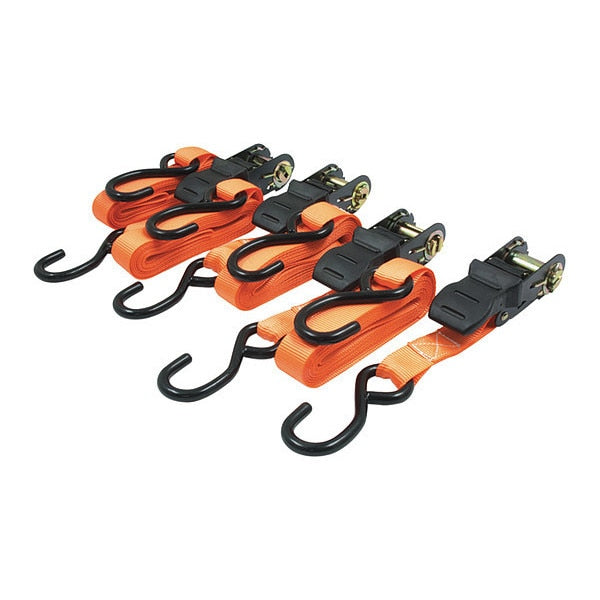 Ratchet Tie-Downs, w/Anti-Scratch, 1x15ft.