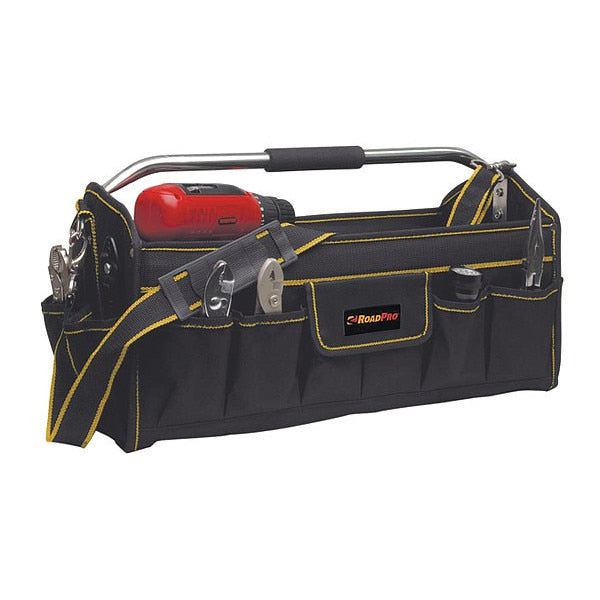 Collapsible Tool Carrier/Bag, Reinforced Nylon and Canvas