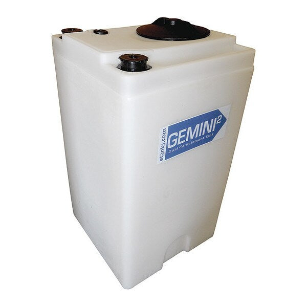 Storage Tank, Double Wall Square, XLPE 1.5, Nat, 40 Gal