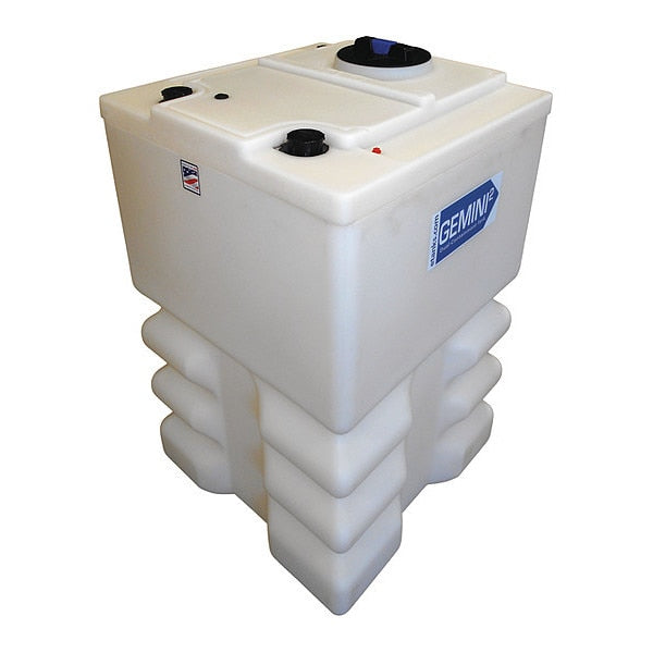 Storage Tank, Double Wall Square, XLPE 1.5, Nat, 120 Gal Ribbed