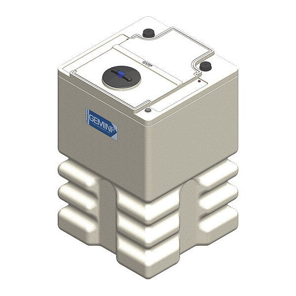 Storage Tank, Double Wall Square, XLPE 1.9, Nat, 175 Gal Ribbed