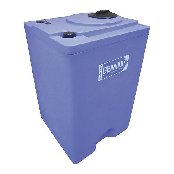 Storage Tank, Double Wall Square, LDPE 1.5, Blue, 120 Gal