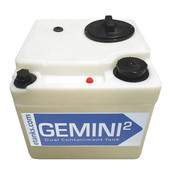 Storage Tank, Double Wall Square, XLPE 1.5, Nat, 5 Gal
