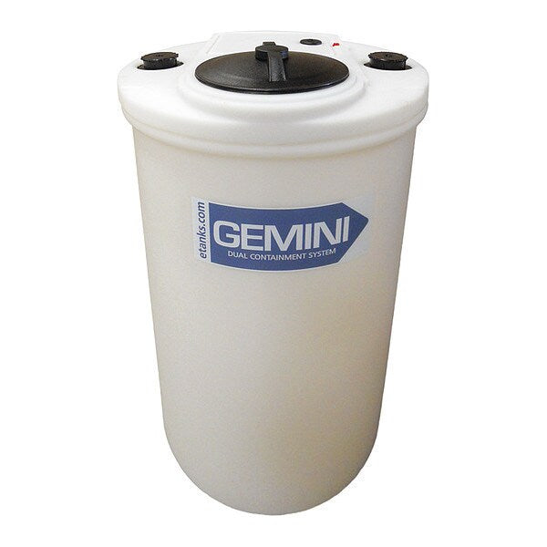 Storage Tank, Double Wall Vertical, LDPE 1.9, Nat, 40 Gal Flat