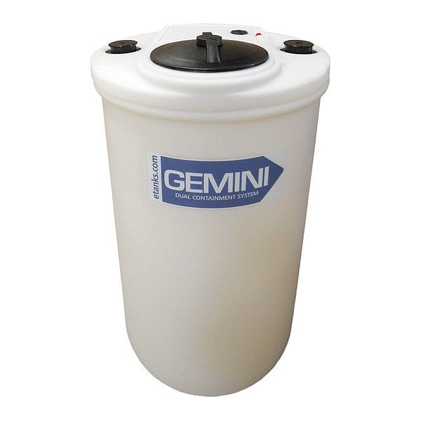 Storage Tank, Double Wall Vertical, XLPE 1.5, Nat, 40 Gal Flat