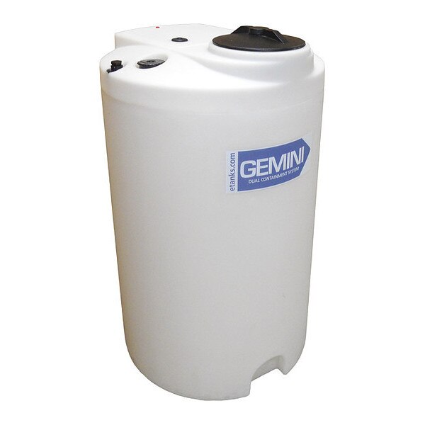 Storage Tank, Double Wall Vertical, LDPE 1.9, Nat, 65 Gal