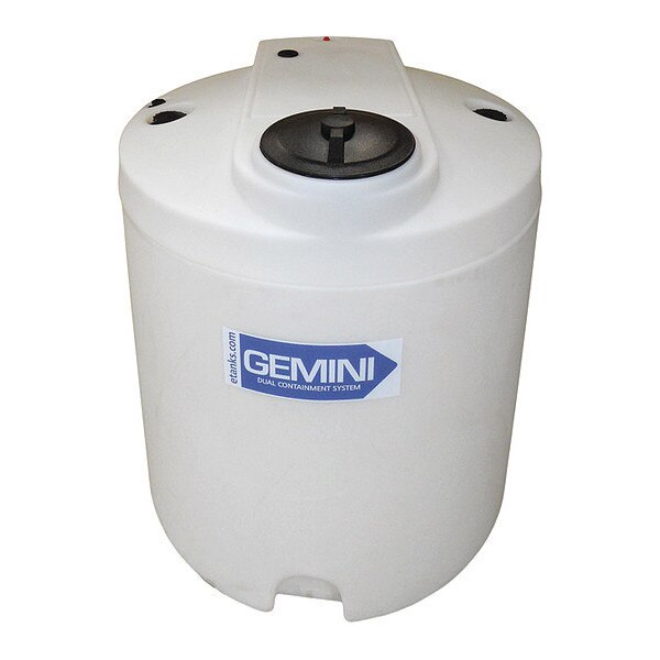 Storage Tank, Double Wall Vertical, LDPE 1.9, Nat, 90 Gal